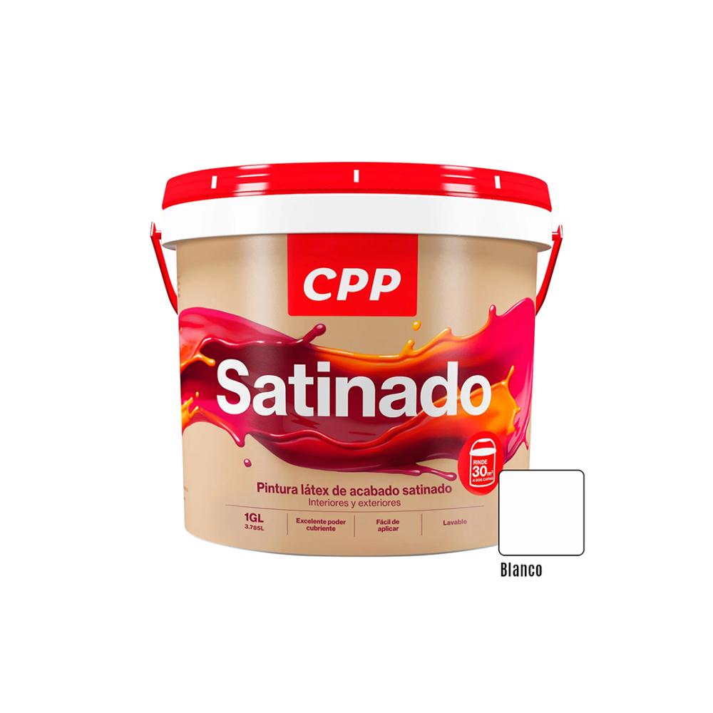 PINTURA LATEX SATINADO BLANCO BALDE 1 GL CPP