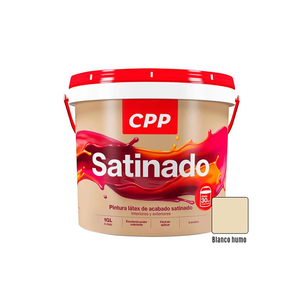 PINTURA LATEX SATINADO BLANCO HUMO BALDE 1 GL CPP