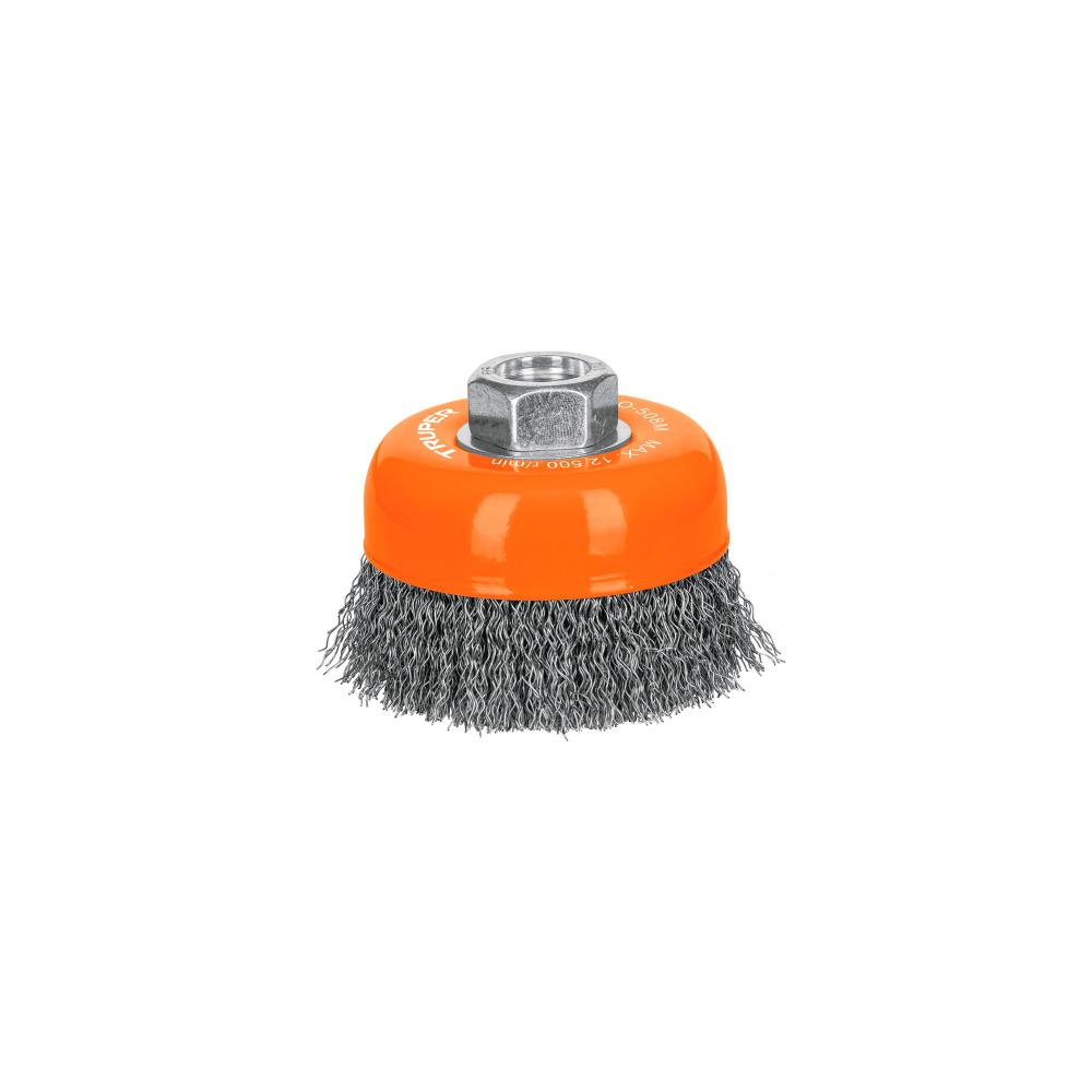 ESCOBILLA COPA  ONDULADO FINO 3"-M14 14180 TRUPER