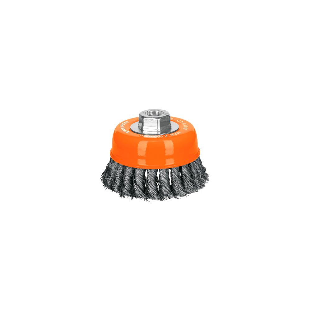 ESCOBILLA COPA  TRENZADA FINO 4"-M14 14185 TRUPER