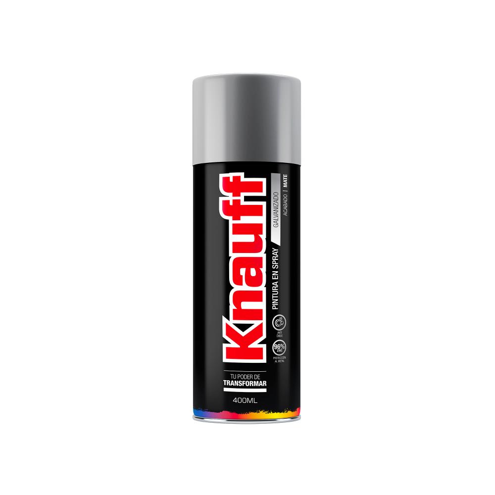 PINTURA SPRAY GALVANIZADA 96% ZINC MATE #5002 400ML KNAUFF