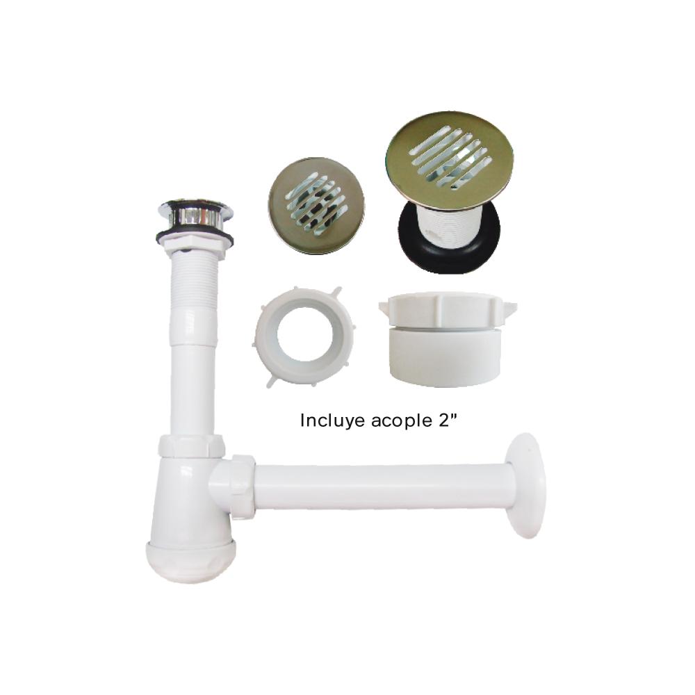 TRAMPA BOTELLA Y DESAGUE PLAS P/LAV 1 1/4" C&A