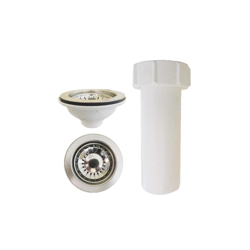 DESAGUE P/LAVADERO PVC C/CANAS. AC.INOX 4 1/2" C&A