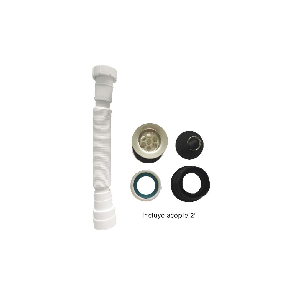 TRAMPA FLEX. Y DESAGUE PLAS P/LAV 1.1/4-1.1/2" C&A