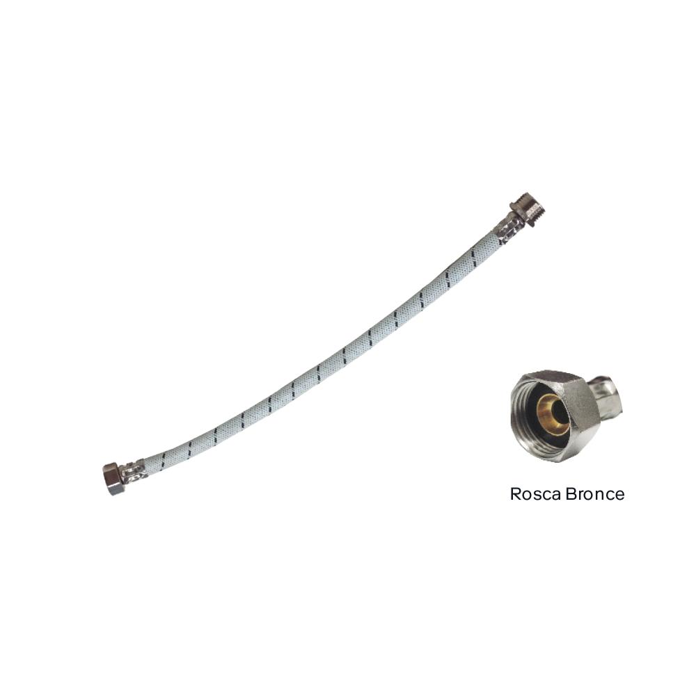 TUBO ABASTO P/LAV. NYLON 1/2" X 100CM R/BRONCE C&A