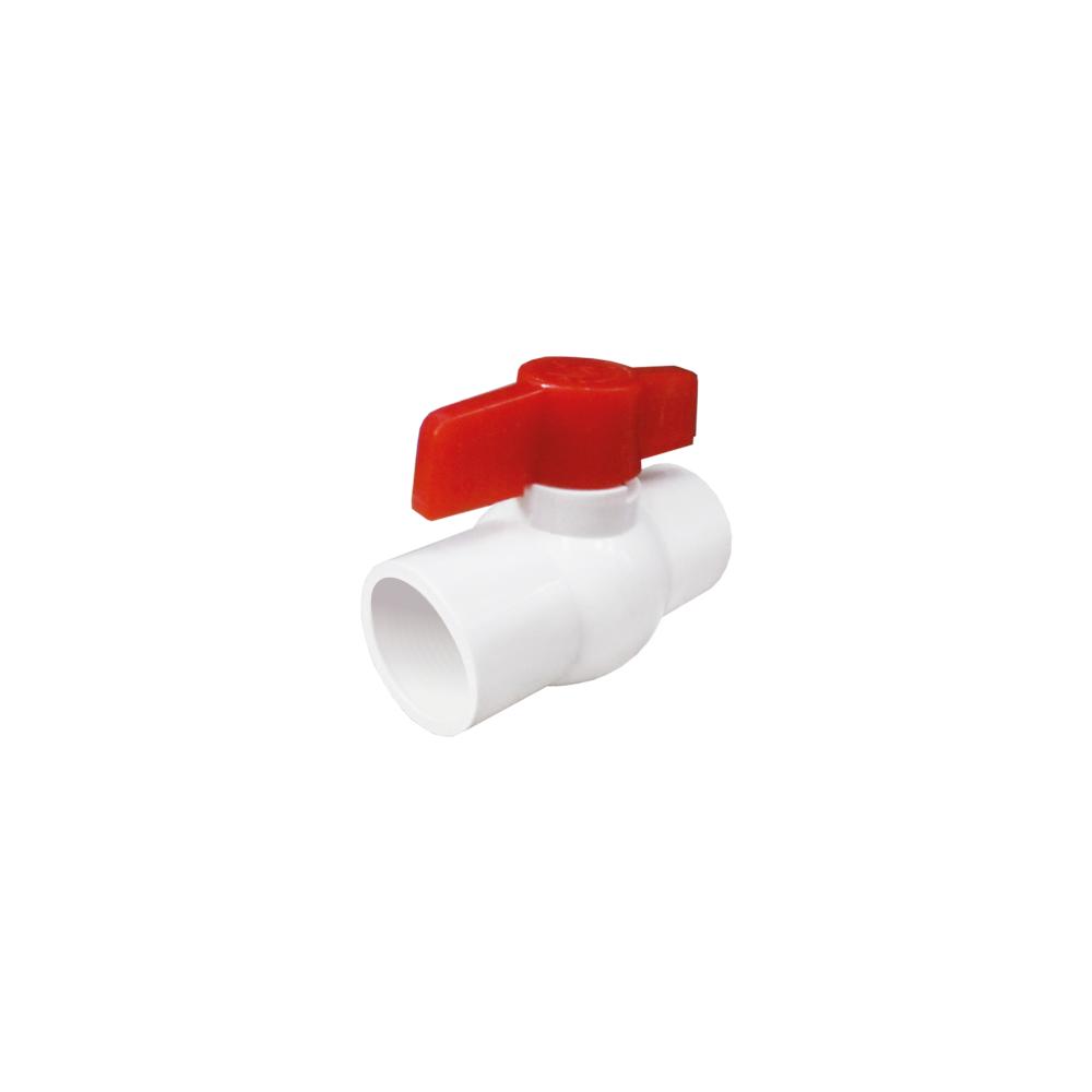 VALVULA ESFERICA PVC DE 1/2" S/ROSCA C&A