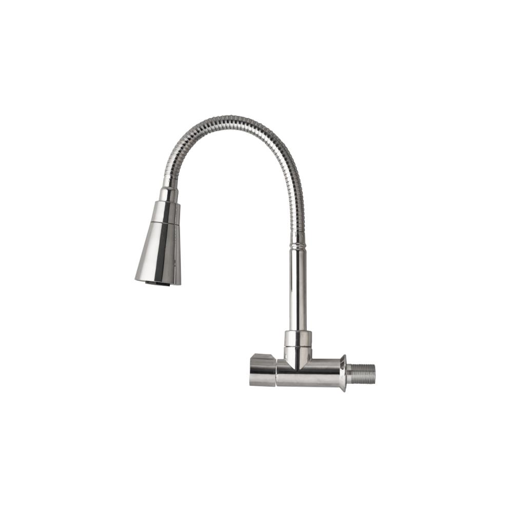 LLAVE DE LAVAD PARED P/GANSO FLEXIBLE CONICO C&A