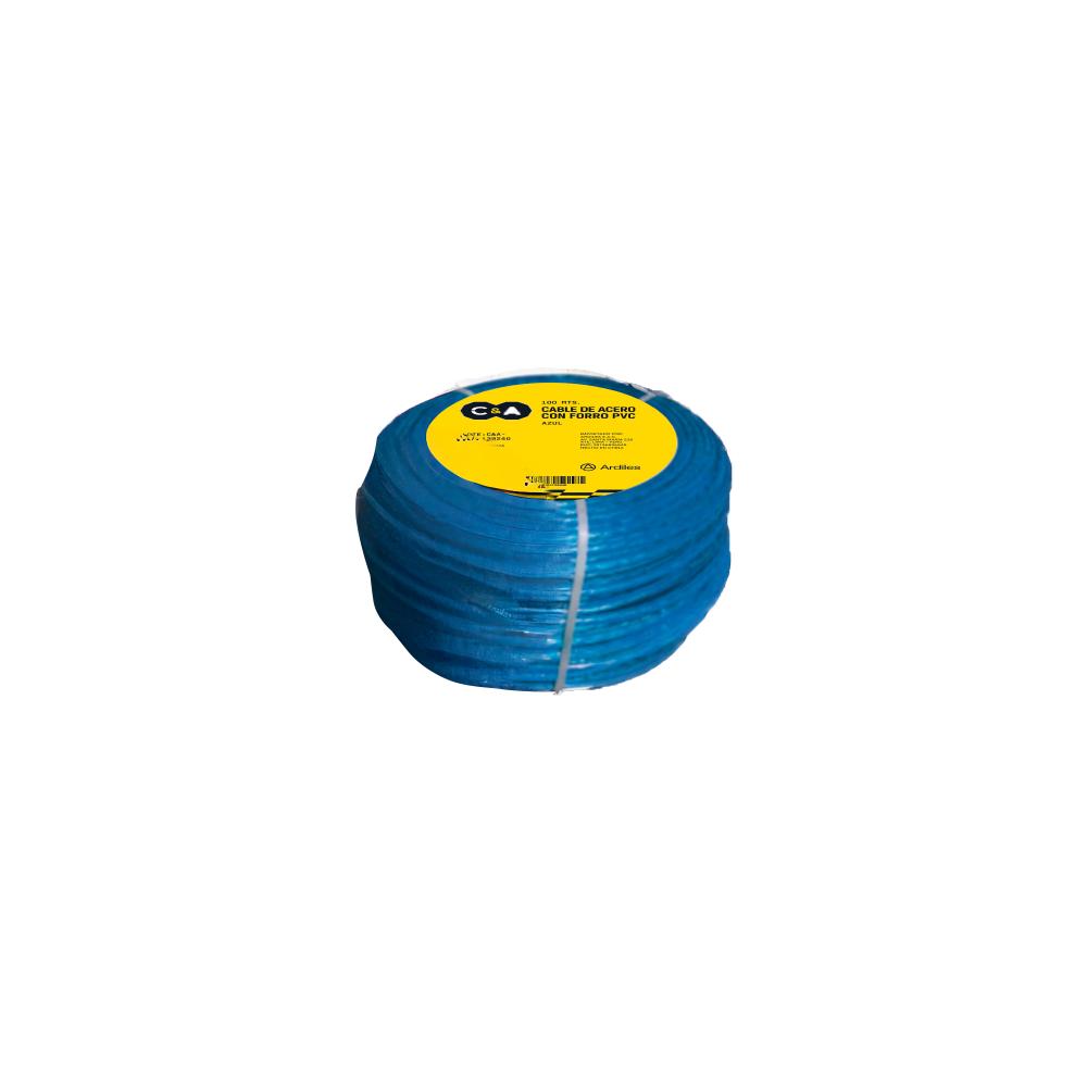 CABLE C/FORRO AZUL X 100 MTS 139080 C&A