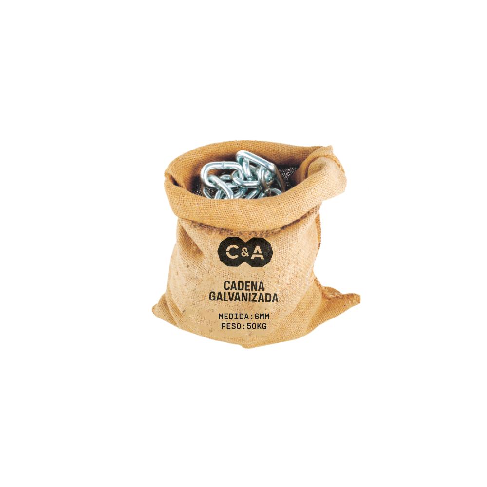 CADENA GALVANIZADA 1/4" (SACO X 50KG) 6MM 139074 C&A