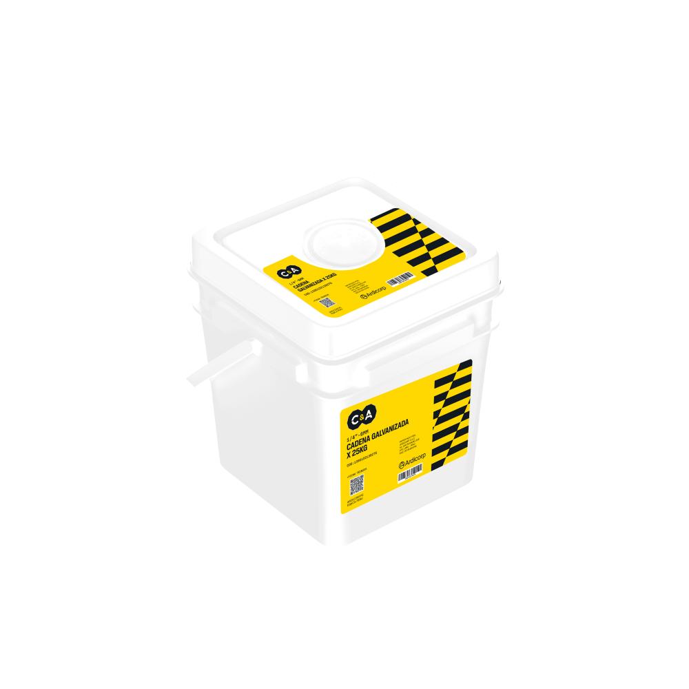 CADENA GALVANIZADA 1/4"(BALDE RECT X 25KG)6MM C&A