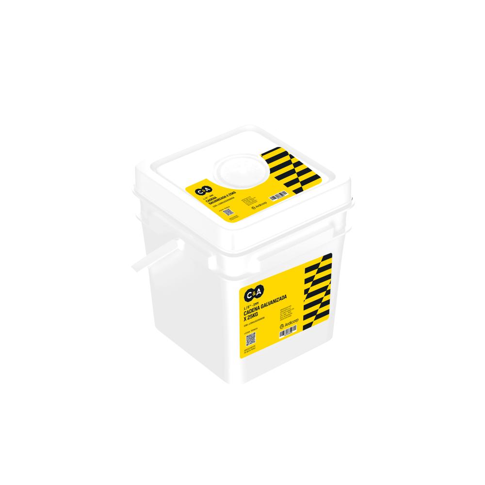 CADENA GALVANIZADA 1/8"(BALDE RECT X 25KG) 3MM C&A