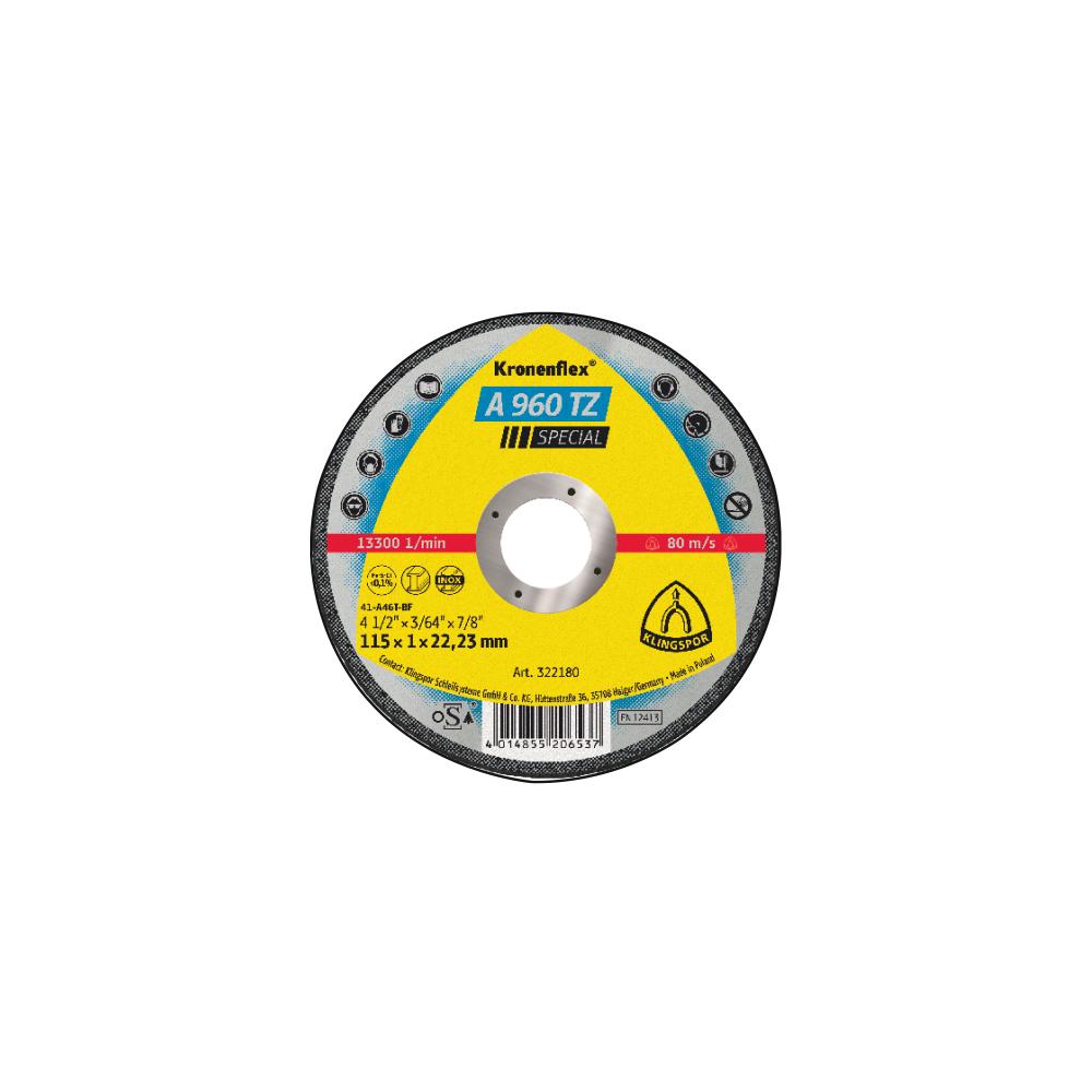 DIS CORTE A960TZ SPECIAL 4 1/2"X1MMX7/8" 322180 KL