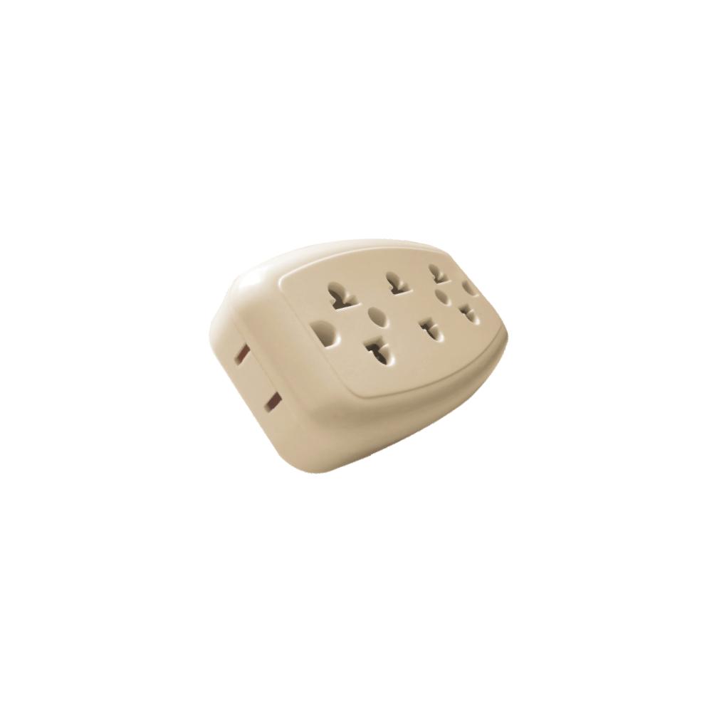 ADAPTADOR MULTIPLE CON 4 TOMAS HOME LIGHT