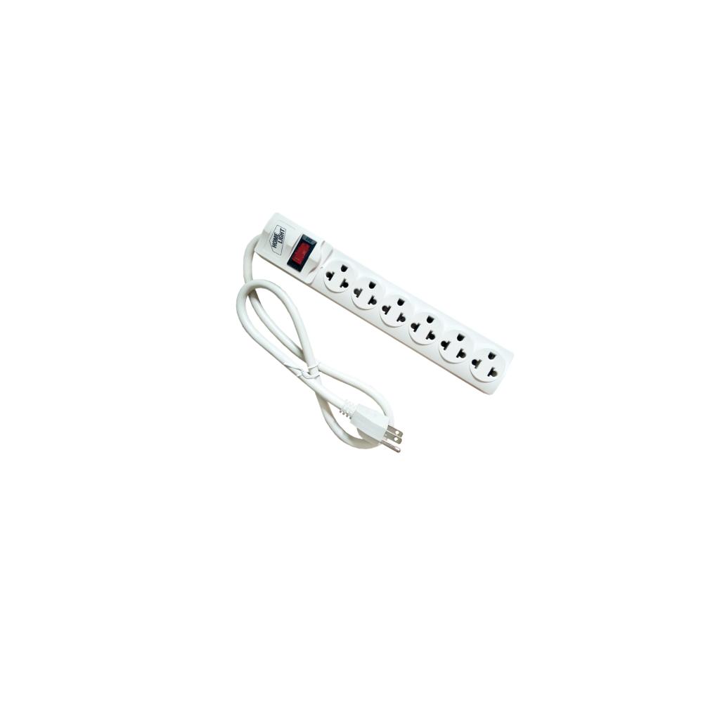 SUPRESOR DE PICO C/6 TOMAS C/BLANCO 1M 16AWG HOME LIGHT