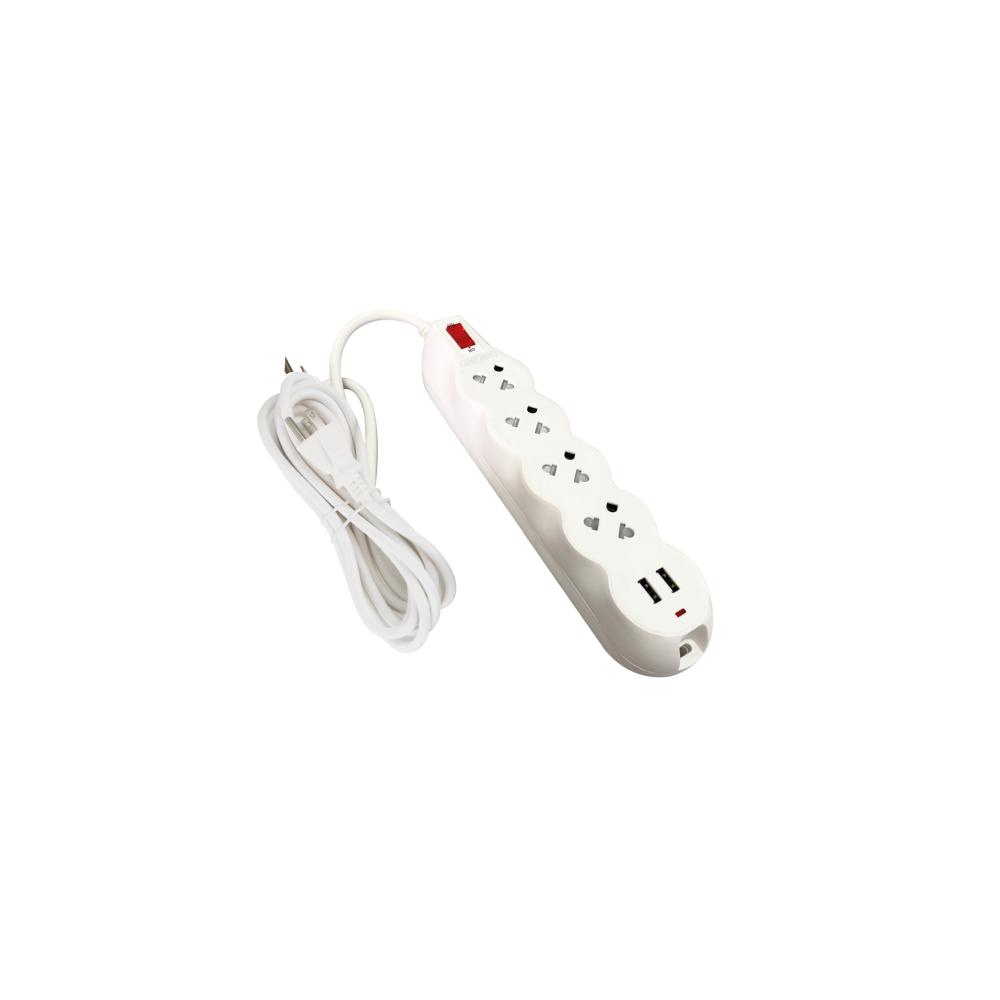 SUP D/PICO 4 TOMAS C/2USB C/BLA 3M 16AWG DELUXE HOME LIGHT