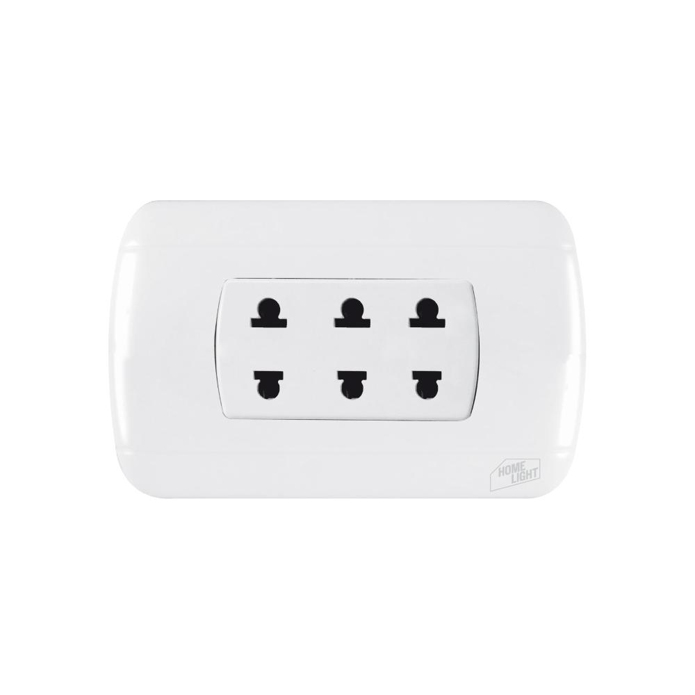 TOMACORRIENTE TRIPLE  P/EMPOTRAR  HOME LIGHT