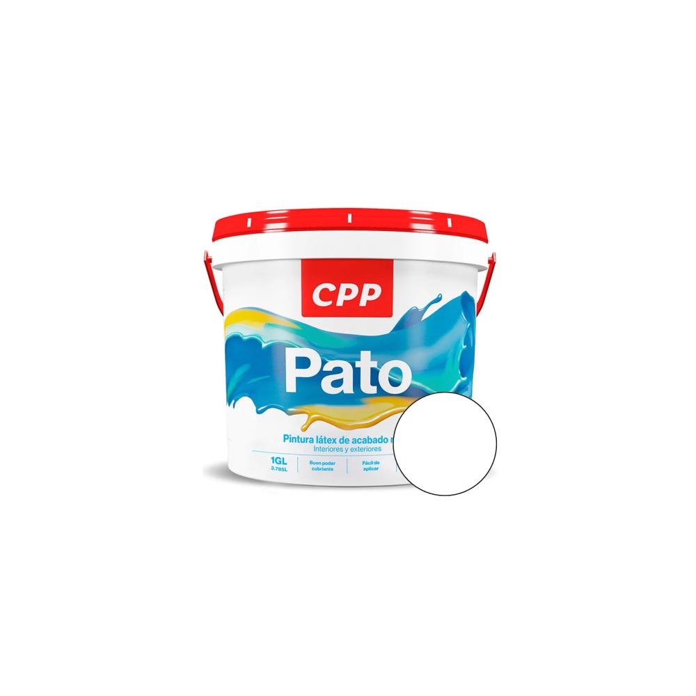 PINTURA LATEX BLANCO BALDE 1 GL PATO