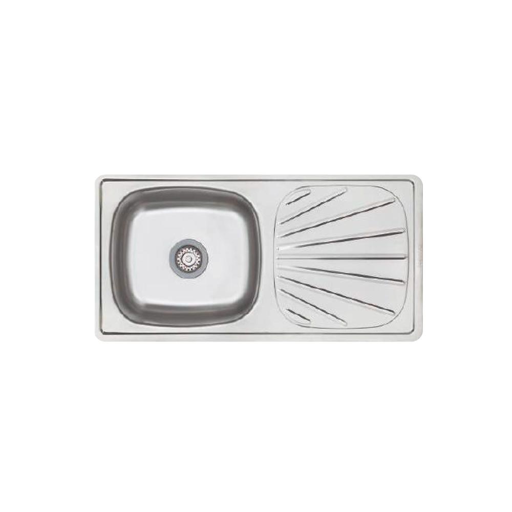 LAVADERO ACERO INOX MODELO INOXSOL 1P ST 89.3x46CM CD CT/PVC SA RECORD